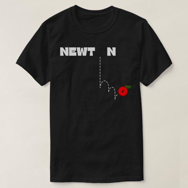 Camiseta Ley de gravedad 1 de Newton (Diseño del anverso)