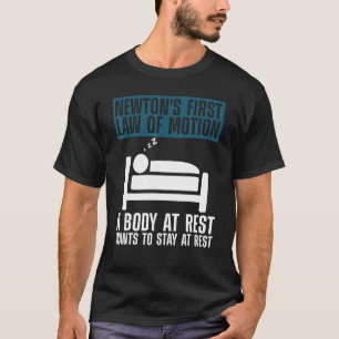 Camiseta Ley de Guay Newton para hombres científico nervios