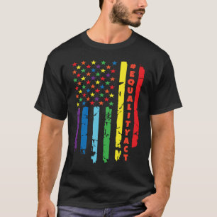 Camiseta Ley de igualdad de derechos LGBTQ angustiado retro