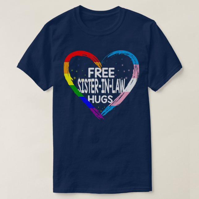 Camiseta Ley de la Hermandad Libre abraza el arco iris y la (Diseño del anverso)