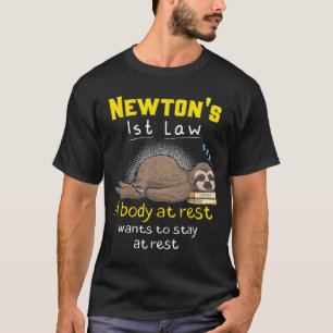 Camiseta Ley de Newton Chiste Divertido de Física Inercia N