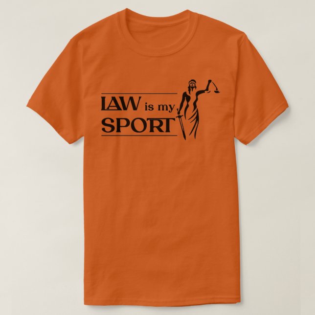 Camiseta LEY de Regalos de Abogados es mi deporte 1 (Diseño del anverso)