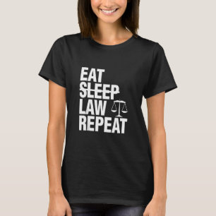 Camiseta Ley De Sueño Comido Repite Camisas De Tee Escala D