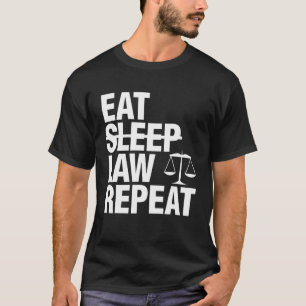 Camiseta Ley De Sueño Comido Repite La Escala De Justicia D