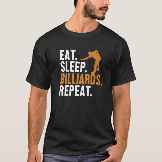 Camiseta Ley del billar de bolas de snooker de repetición d (Anverso)