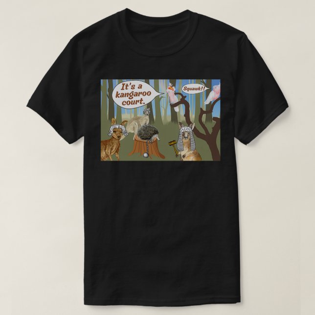 Camiseta Ley y orden canguro (Diseño del anverso)