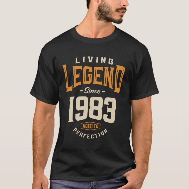 Camiseta Leyenda 1983 Cumpleaños 40 Años (Anverso)