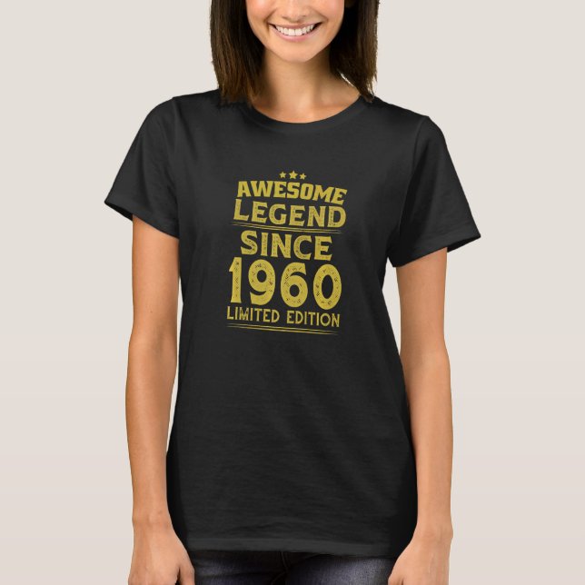 Camiseta Leyenda alucinante de 62 años desde 1960 Retro 62a (Anverso)