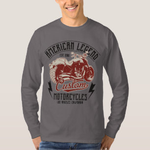 Camiseta Leyenda Americana Motocicleta Personalizada Los Án