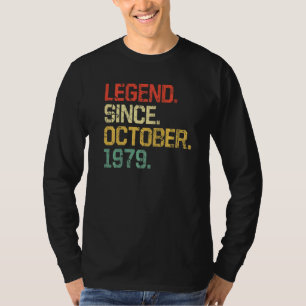 Camiseta Leyenda añeja de 43 años desde octubre de 1979