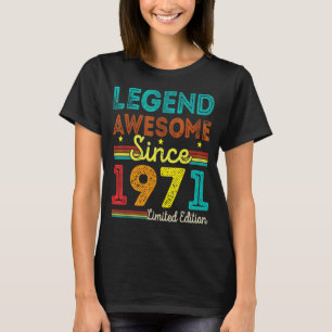 Camiseta Leyenda añeja de 51 años asombrosa desde 1971 51t