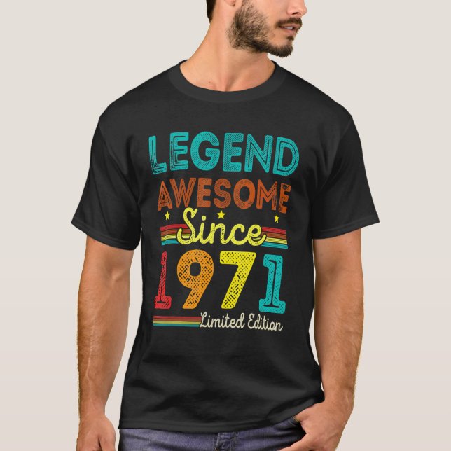 Camiseta Leyenda añeja de 51 años asombrosa desde 1971 51t (Anverso)