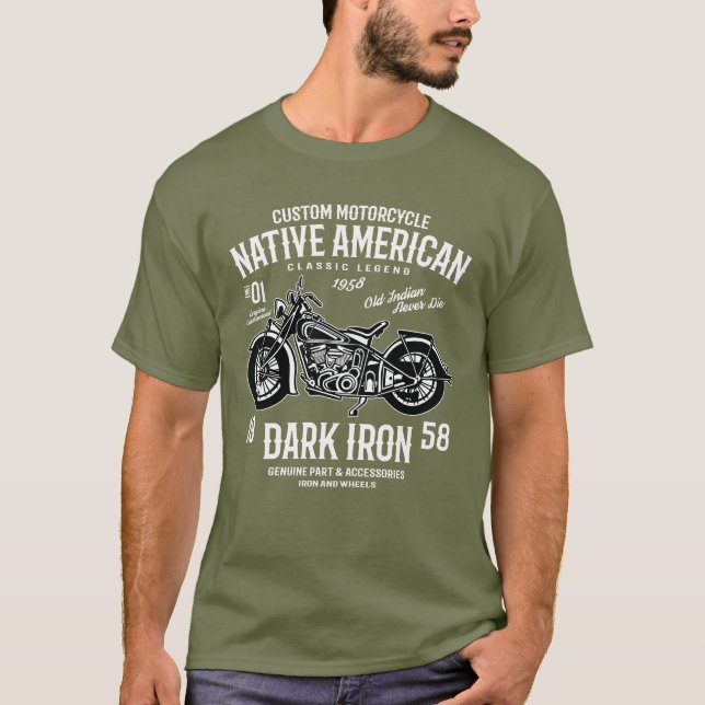 Camiseta Leyenda clásica de motocicleta india personalizado (Anverso)