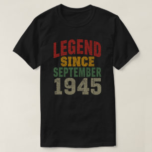 Camiseta Leyenda clásica desde septiembre de 1945 gráfico