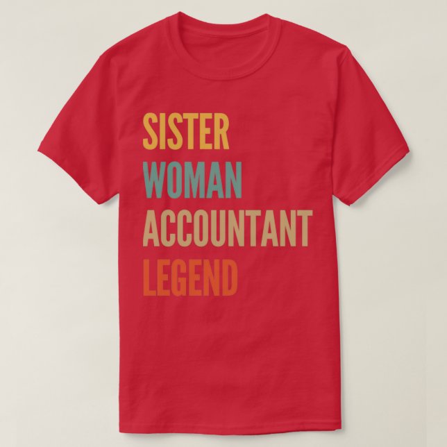 Camiseta Leyenda Contable De Mujer Hermana (Diseño del anverso)
