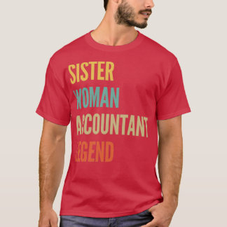 Camiseta Leyenda Contable De Mujer Hermana