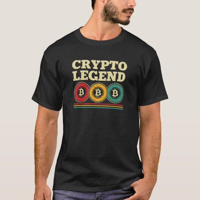 Camiseta Leyenda criptográfica moderna de minería de bitcoi (Anverso)