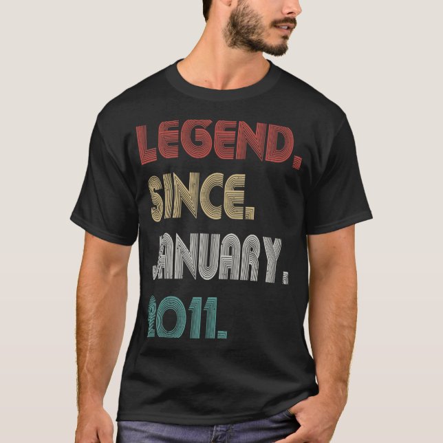 Camiseta Leyenda de 12 años de antigüedad desde enero de 20 (Anverso)