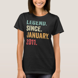 Camiseta Leyenda de 12 años desde enero de 2011