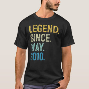 Camiseta Leyenda de 12 años desde julio de 2010 12º cumplea