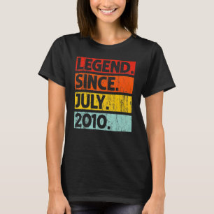 Camiseta Leyenda de 12 años desde julio de 2010 12º cumplea