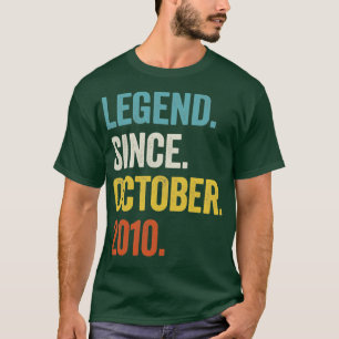 Camiseta Leyenda de 12 años desde octubre de 2010