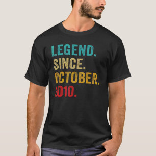 Camiseta Leyenda de 12 años desde octubre de 2010