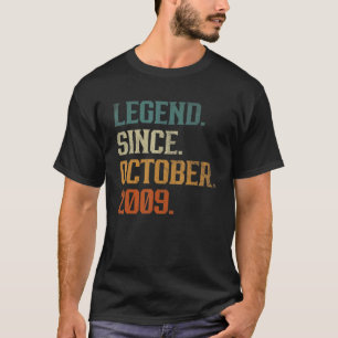 Camiseta Leyenda de 13 años desde octubre de 2009 13º nacim