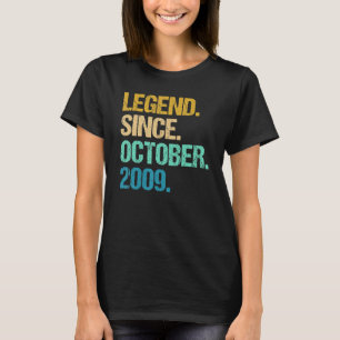 Camiseta Leyenda de 13 años desde octubre de 2009 13º nacim