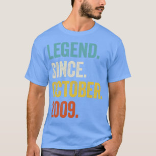 Camiseta Leyenda de 13 años desde octubre de 2009 13º nacim