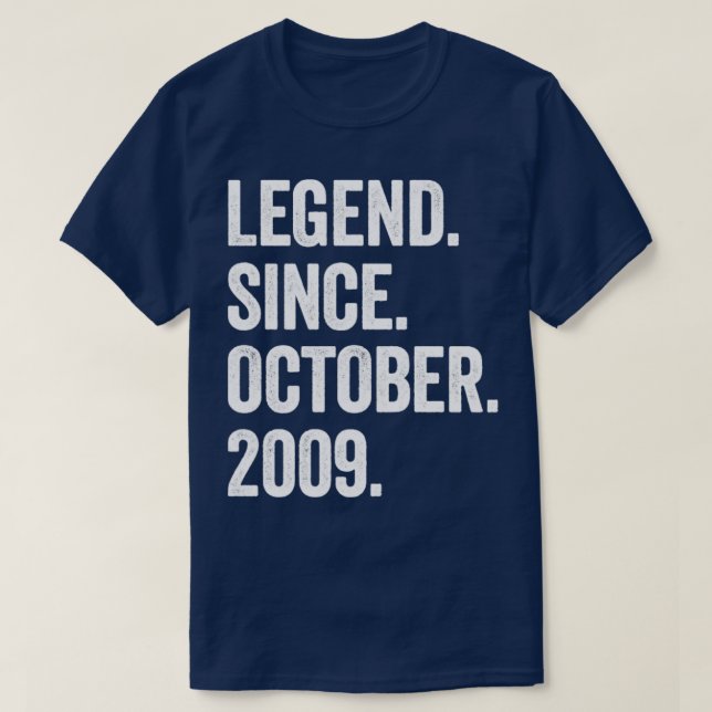 Camiseta Leyenda de 13 años desde octubre de 2009 13º nacim (Diseño del anverso)