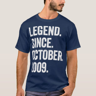 Camiseta Leyenda de 13 años desde octubre de 2009 13º nacim