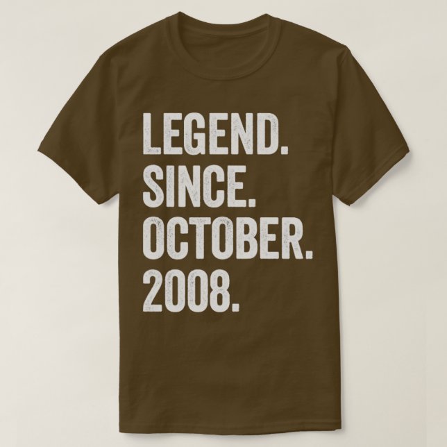 Camiseta Leyenda de 14 años desde octubre de 2008 14º nacim (Diseño del anverso)