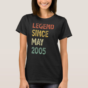 Camiseta Leyenda de 17 años desde mayo de 2005 17º cumpleañ