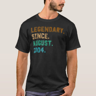 Camiseta Leyenda de 18 años desde agosto de 2004 18º nacimi