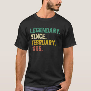 Camiseta Leyenda de 18 años desde febrero de 2005 Cumpleaño