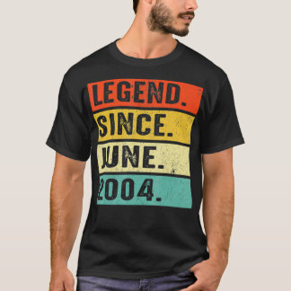 Camiseta Leyenda de 18 años desde junio de 2004 18º cumplea