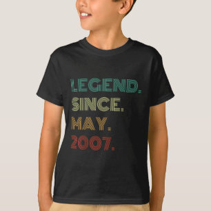 Camiseta Leyenda de 18 años desde mayo de 2007 18º cumpleañ