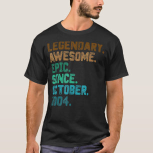 Camiseta Leyenda de 18 años desde octubre de 2004 18º nacim
