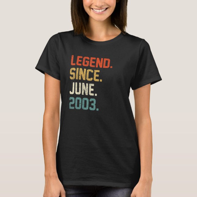 Camiseta Leyenda de 19 años desde junio de 2003 (Anverso)