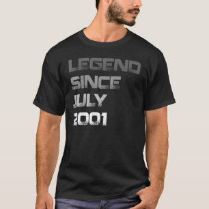 Camiseta Leyenda de 21 años desde julio de 2001 21º cumplea