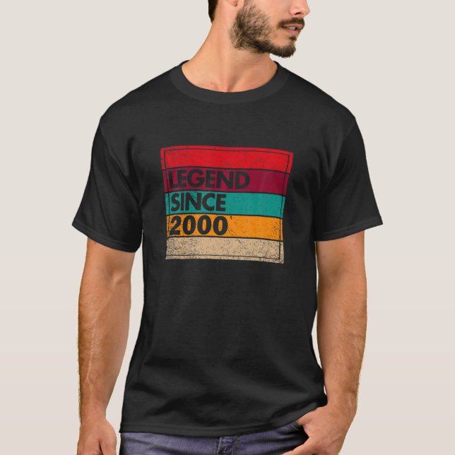 Camiseta Leyenda De 22 Años Desde 2000 22º Cumpleaños (Anverso)