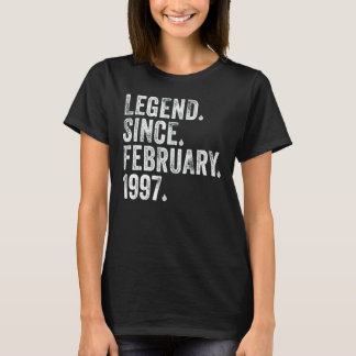 Camiseta Leyenda de 25 Años Desde Febrero 1997 Cumpleaños 2