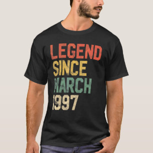 Camiseta Leyenda de 25 años desde marzo de 1997 25º cumplea