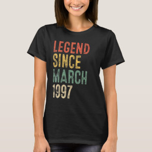 Camiseta Leyenda de 25 años desde marzo de 1997 25º cumplea