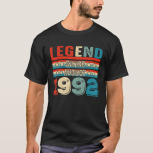 Camiseta Leyenda de 30 años desde agosto de 1992 30th Birth