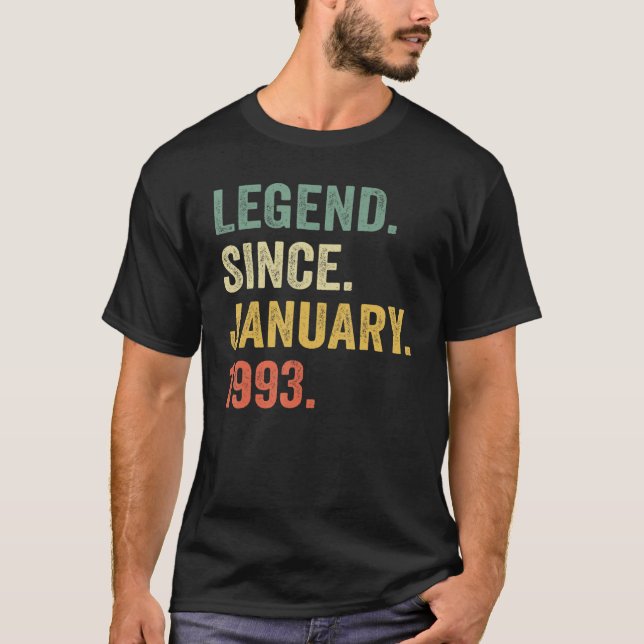 Camiseta Leyenda de 30 años desde enero de 1993 30º nacimie (Anverso)