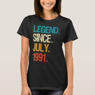 Camiseta Leyenda de 31 años desde julio de 1991 31º cumplea
