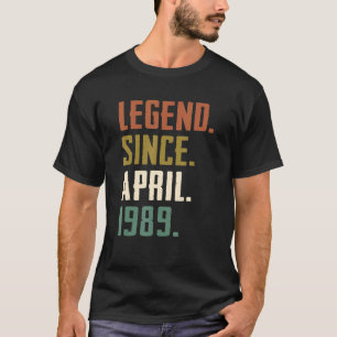 Camiseta Leyenda de 33 años desde abril de 1989 33 cumpleañ