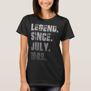Camiseta Leyenda de 33 años desde julio de 1989